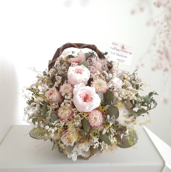ドライフラワー★お花いっぱいフレームアレンジメント★癒し♪卓上♪ギフト♪母の日♪ ドライフラワーアレンジメント 母の日 結婚式 お祝いギフト 誕生日