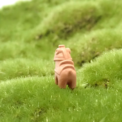 苔テラリウム用フィギュア『ハニワ馬』テラコッタ色or白色 6枚目の画像