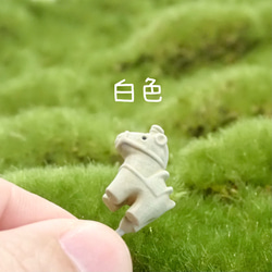 苔テラリウム用フィギュア『ハニワ馬』テラコッタ色or白色 3枚目の画像