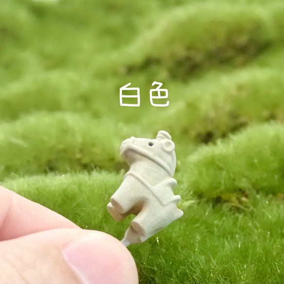 苔テラリウム用フィギュア『ハニワ馬』テラコッタ色or白色 3枚目の画像