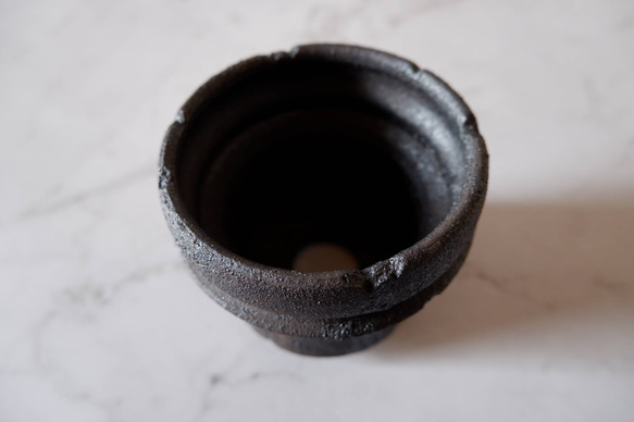 3号窯変黒鉢845　塊根植物　多肉植物　盆栽　植木鉢　作家鉢　鉢皿　沖縄 4枚目の画像