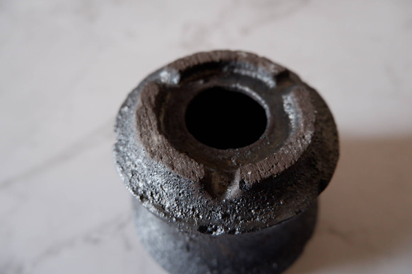 3号窯変黒鉢845　塊根植物　多肉植物　盆栽　植木鉢　作家鉢　鉢皿　沖縄 6枚目の画像