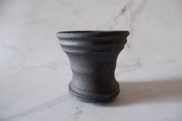 3.5号窯変黒鉢846　塊根植物　多肉植物　盆栽　植木鉢　作家鉢　鉢皿　沖縄 3枚目の画像