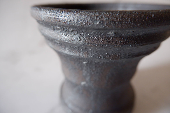 3.5号窯変黒鉢846　塊根植物　多肉植物　盆栽　植木鉢　作家鉢　鉢皿　沖縄 2枚目の画像