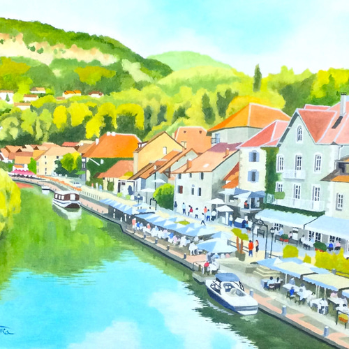 フランスゴルドの油絵 フランスゴルドの油絵 フランスゴルドの油絵 ゴルド Gordes