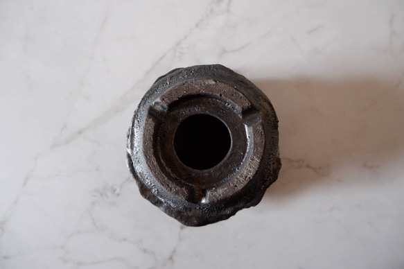 4.5号窯変黒鉢852　塊根植物　多肉植物　盆栽　植木鉢　作家鉢　鉢皿　沖縄 7枚目の画像