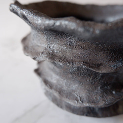 4.5号窯変黒鉢852　塊根植物　多肉植物　盆栽　植木鉢　作家鉢　鉢皿　沖縄 2枚目の画像