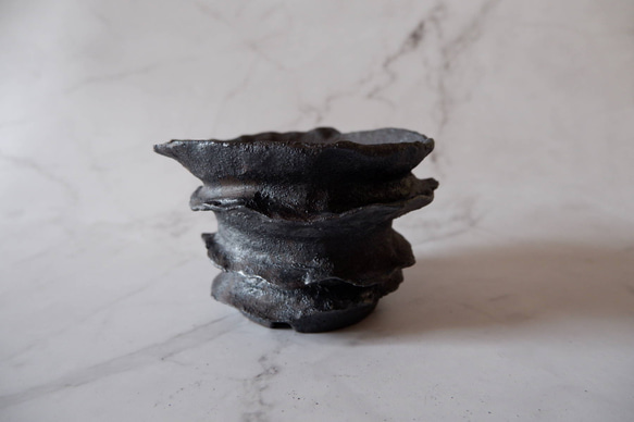4.5号窯変黒鉢852　塊根植物　多肉植物　盆栽　植木鉢　作家鉢　鉢皿　沖縄 3枚目の画像