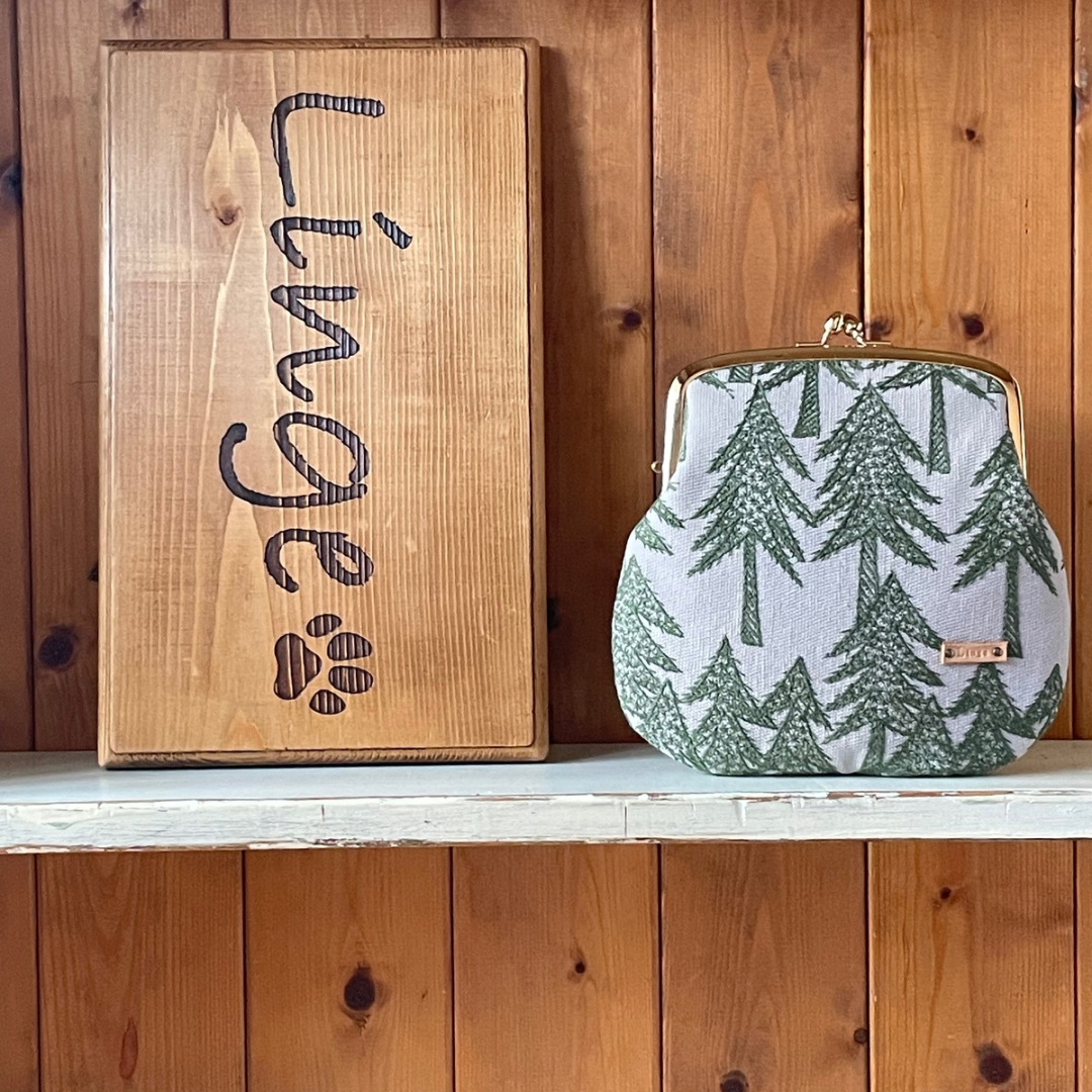 ミナペルホネンランドシアター　ミナペルホネンがま口　がま口ポーチ　ハンドメイド