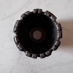 4号黒金彩裂紋鉢857　塊根植物　多肉植物　盆栽　植木鉢　作家鉢　鉢皿　沖縄 5枚目の画像