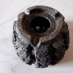 4号黒金彩裂紋鉢857　塊根植物　多肉植物　盆栽　植木鉢　作家鉢　鉢皿　沖縄 6枚目の画像