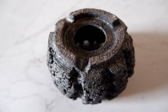 4号黒金彩裂紋鉢857　塊根植物　多肉植物　盆栽　植木鉢　作家鉢　鉢皿　沖縄 6枚目の画像