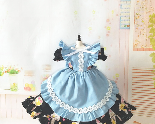 送料無料】22センチドール エプロンワンピース(ブルー) ブライス リカ