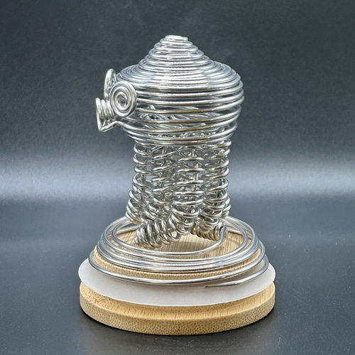 タコ形宇宙人 ワイヤー アート クラフト 針金一本 保護ケース付き 立体