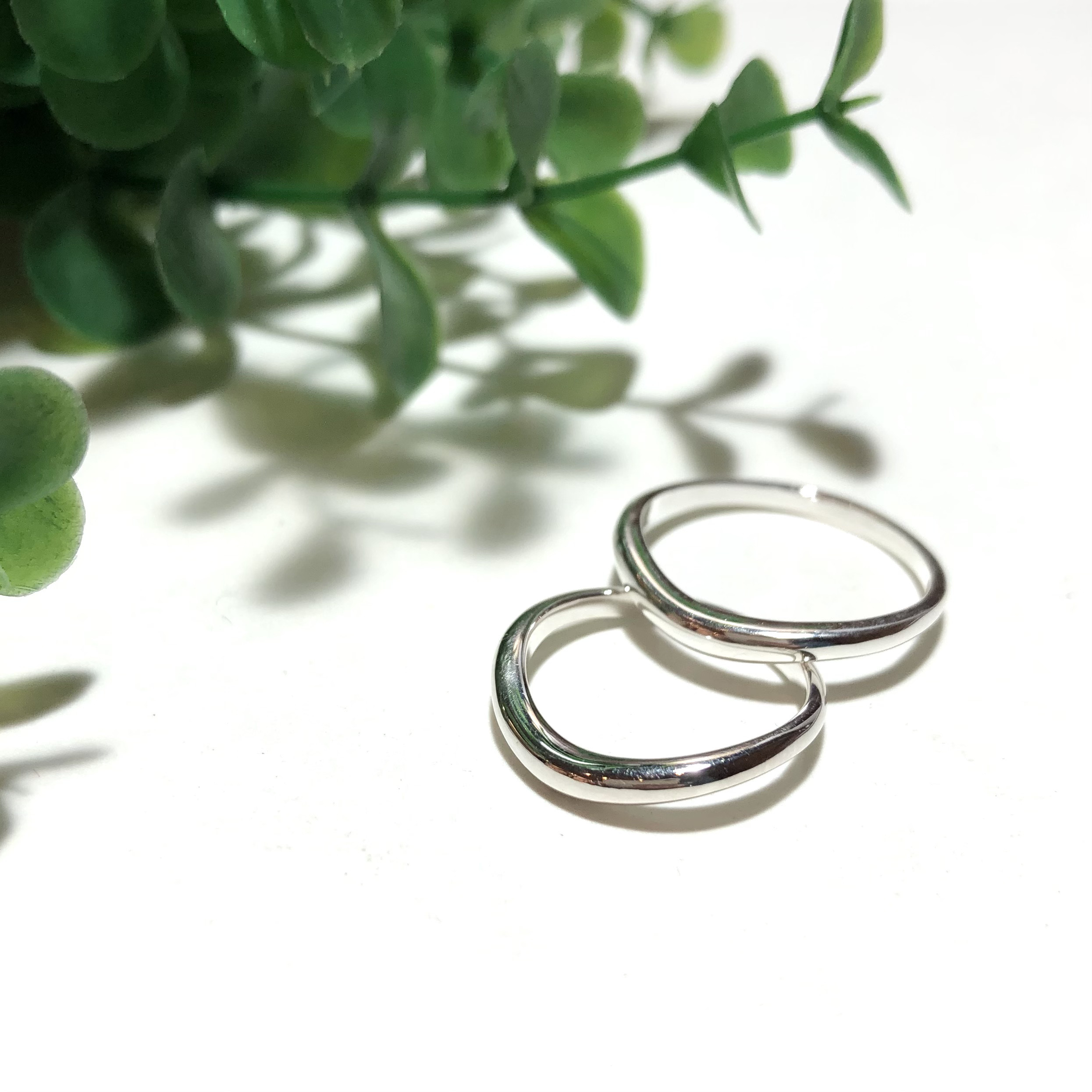 サイズ入荷！純銀製＊カーブシンプルリング ピンキーリング