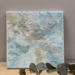 ブルーチェック】モダンアート 近代アート 抽象画 テクスチャーアート