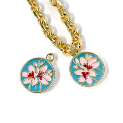 ejp798 [2 件] 櫻花櫻花幣滴膠吊飾 第5張的照片