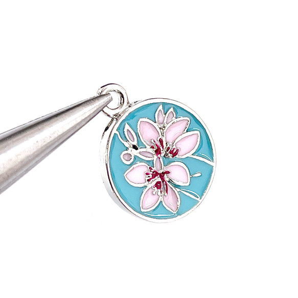 ejp798 [2 件] 櫻花櫻花幣滴膠吊飾 第7張的照片