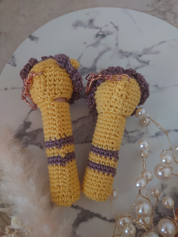 【送料無料】　リップクリームの長さが選べる らいおんちゃんリップケース バックチャーム 2枚目の画像