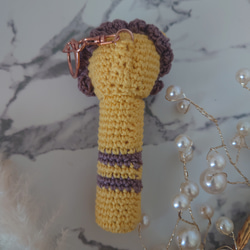 【送料無料】　リップクリームの長さが選べる らいおんちゃんリップケース バックチャーム 6枚目の画像