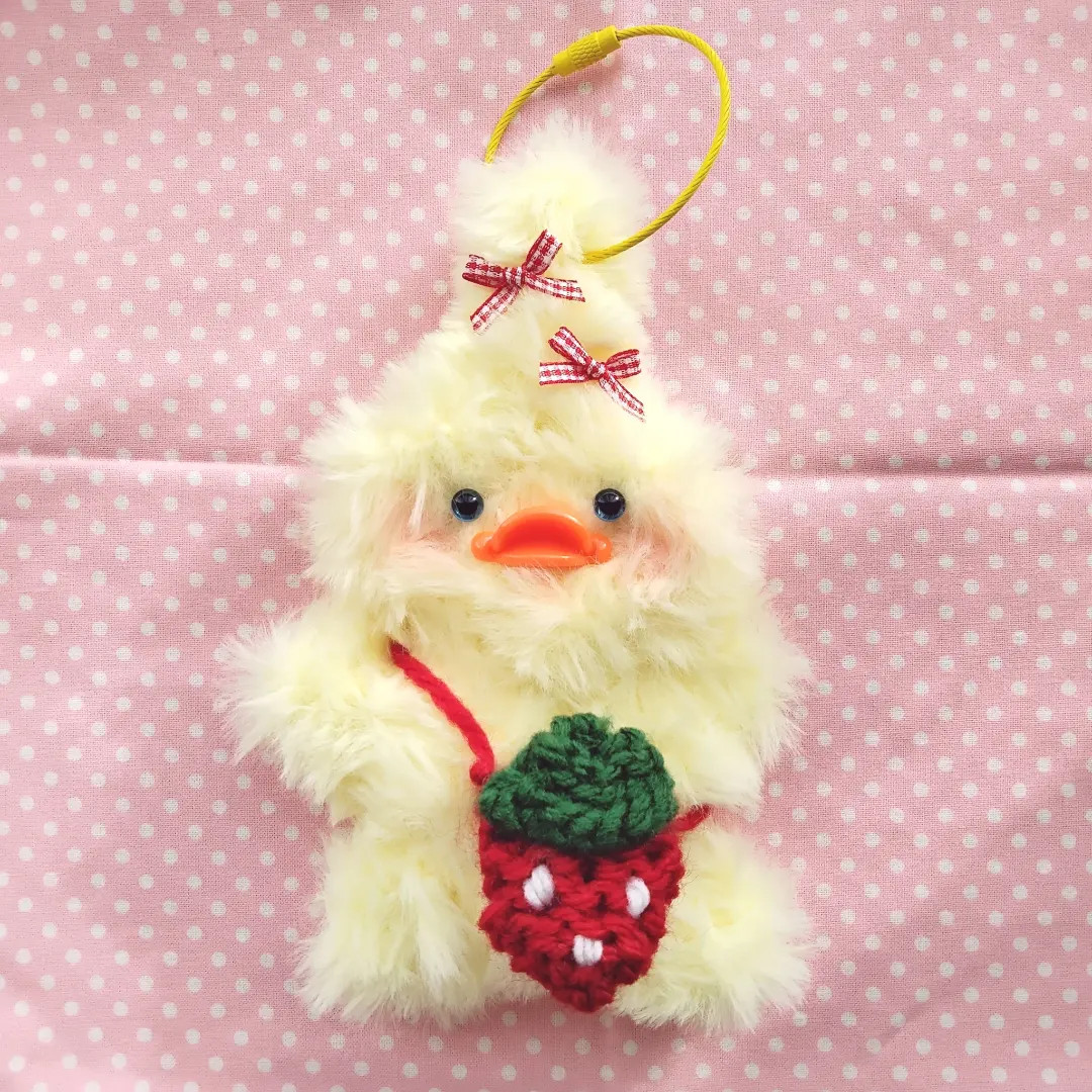 福寿ドール　ポケットいちごアヒル　作家ドールアヒル　アーティストドールアヒル