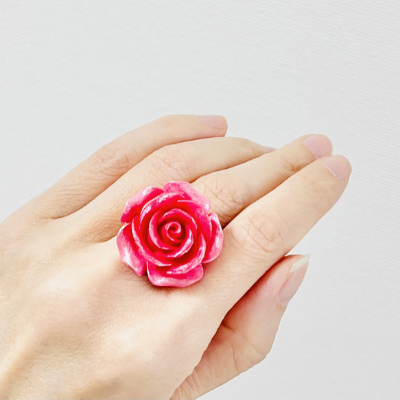 推し活にも！オリジナルローズリング・赤色濃淡（RG23） 4枚目の画像