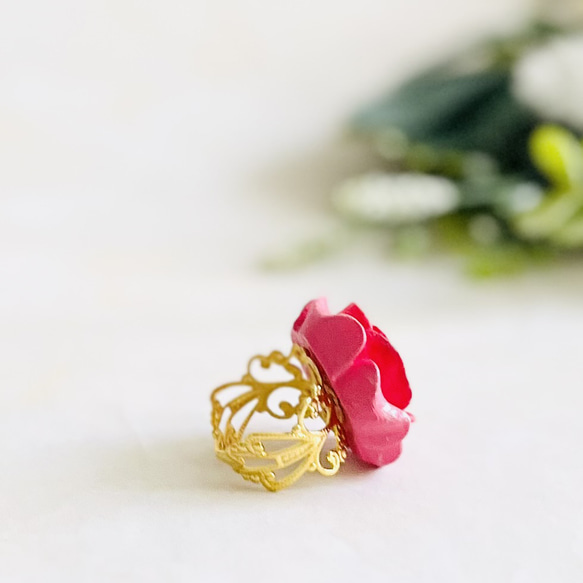 推し活にも！オリジナルローズリング・赤色濃淡（RG23） 3枚目の画像