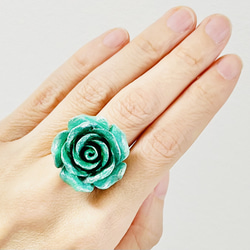 推し活にも！オリジナルローズリング・緑濃淡（RG25） 3枚目の画像