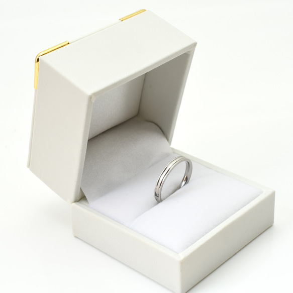 【単品・誕生石セットも可】シンプルダブルラインリング 結婚指輪 記念日 ご褒美リング サージカルステンレス 8枚目の画像