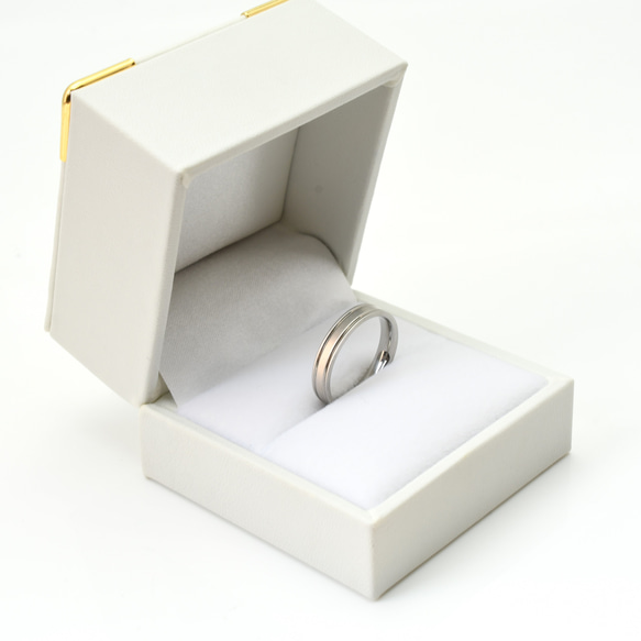 【単品・誕生石セットも可】シンプルダブルラインリング 結婚指輪 記念日 ご褒美リング サージカルステンレス 9枚目の画像