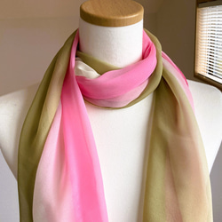 ビワ染めシルクコットンストール 南房総の枇杷（びわ）葉染め シルク・コットンストール ストール