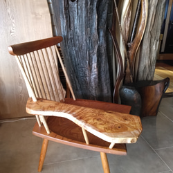 総けやき　輪切り　幸せなイス　一点物　手造り 一点物 椅子（チェアー）・スツール のおすすめ人気通販｜Creema