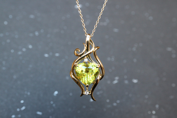 Sphene スフェーン ハートカット 2カラットアップ ペンダントトップ