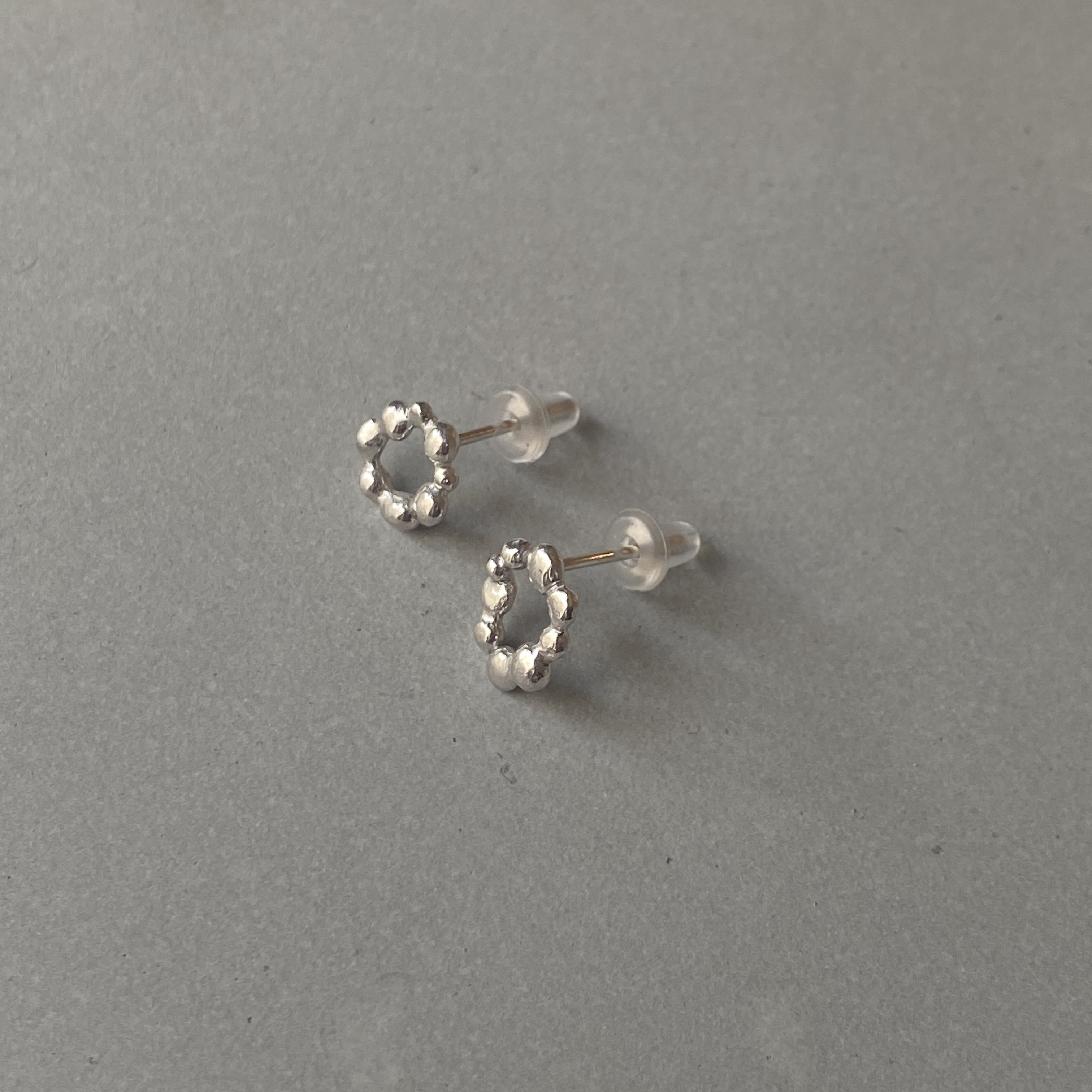 Pebble round pierce SV925 粒々のピアス