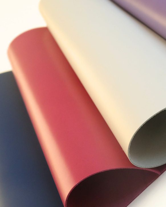 【数量限定】【国産牛革・A4サイズ】スムースレザー 《 京 》オーバーキップ 5枚目の画像