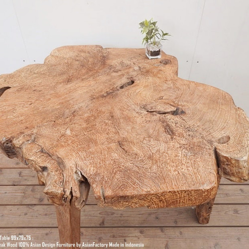 オールドチーク 総無垢 座卓 座敷机 一枚板テーブル 一点物 オールドチーク総無垢材 座敷机N 角脚 座卓 リビングテーブル センター