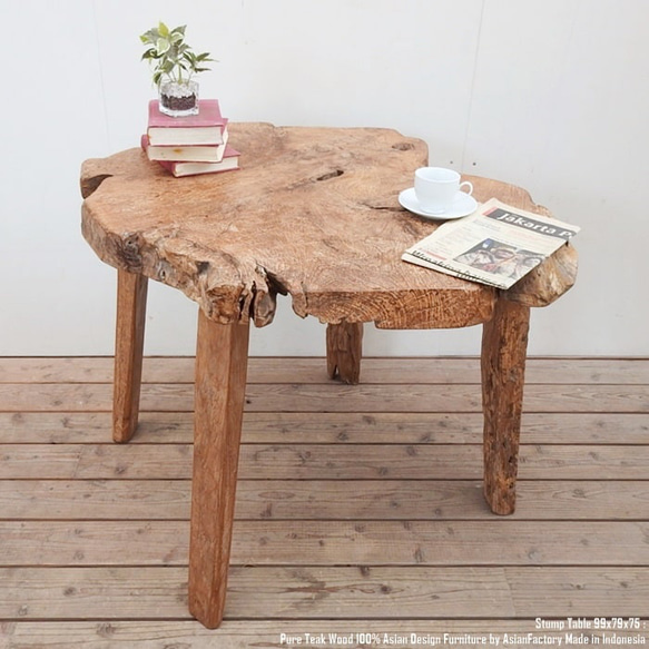 オールドチーク 総無垢 座卓 座敷机 一枚板テーブル 一点物 オールドチーク総無垢材 座敷机N 角脚 座卓 リビングテーブル センター