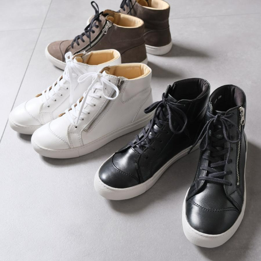大人カジュアル本革ショートブーツ　スニーカーの履きやすさそのままに様々なシーンで活躍 / PO5351