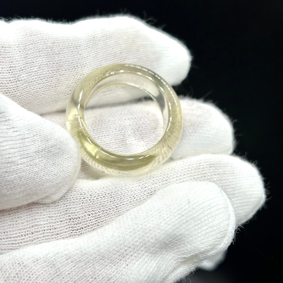 リビアングラスくり抜きリング リビアングラスくり抜きリング21.5号 再