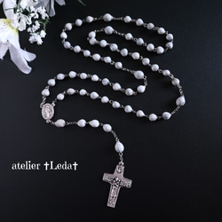 アンティークシェルのロザリオ ☆ヨブの涙 ロザリオ☆Job's Tears Rosary マザー・テレサのロザリオ