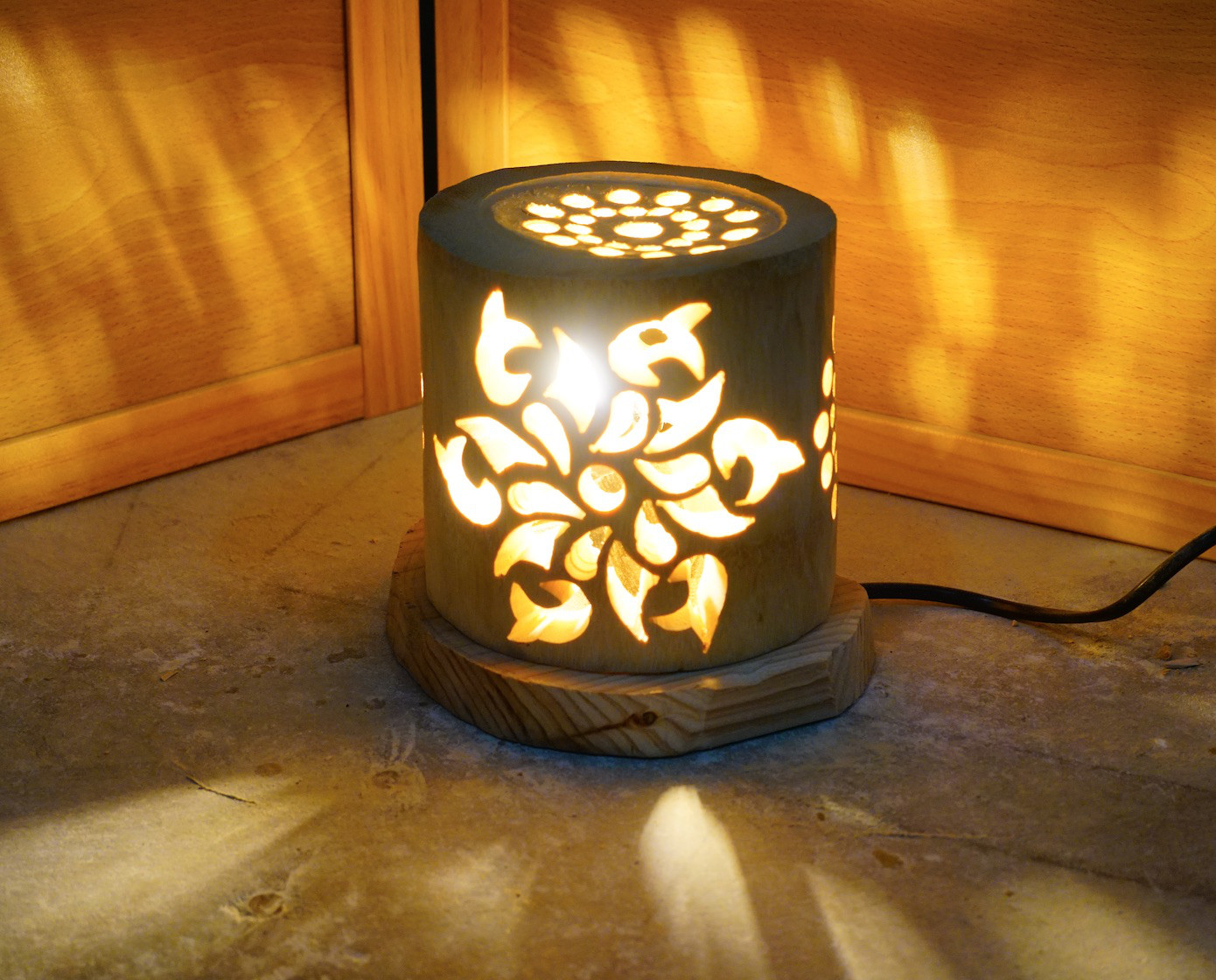 ◆全面彫◆竹灯り・竹あかり・竹灯籠　 ～～ 癒しの灯り ★竹灯★～～