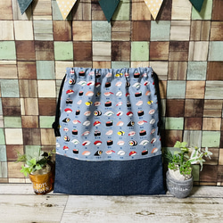 アメリカン ☆ハンバーガー レッスンバッグ ハンドメイド ☆新作