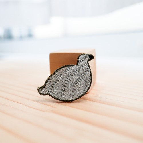 ライチョウのワッペン・ブローチ（つがいセット） | 鳥 雷鳥 かわいい