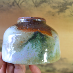 【新着！】三彩釉　一服碗　いっぷく碗　★萩焼　陶器 5枚目の画像