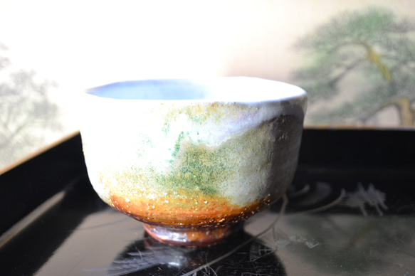 【新着！】三彩釉　一服碗　いっぷく碗　★萩焼　陶器 3枚目の画像