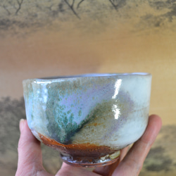 【新着！】三彩釉　一服碗　いっぷく碗　★萩焼　陶器 4枚目の画像