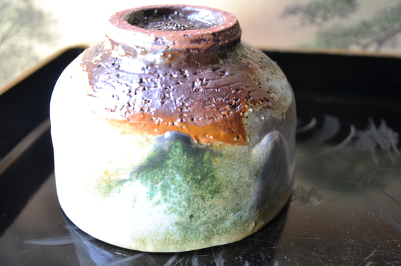 【新着！】三彩釉　一服碗　いっぷく碗　★萩焼　陶器 1枚目の画像