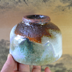 【新着！】三彩釉　一服碗　いっぷく碗　★萩焼　陶器 8枚目の画像