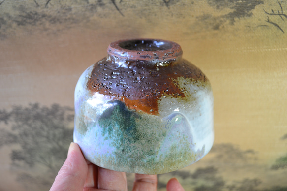 【新着！】三彩釉　一服碗　いっぷく碗　★萩焼　陶器 8枚目の画像