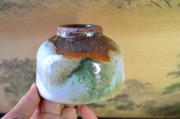 【新着！】三彩釉　一服碗　いっぷく碗　★萩焼　陶器 2枚目の画像